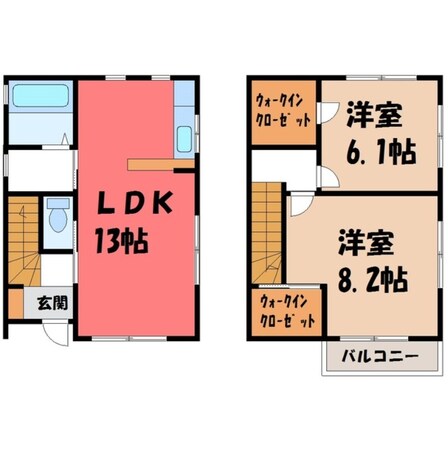 なでしこ Aの物件間取画像